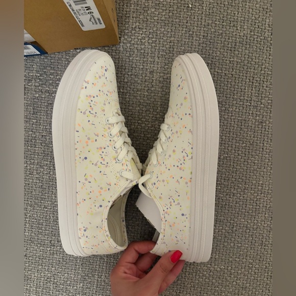 Keds Breezie Confetti Canvas Sneakers White Multi 9 Women New in Box WF65867 - Picture 14 of 16